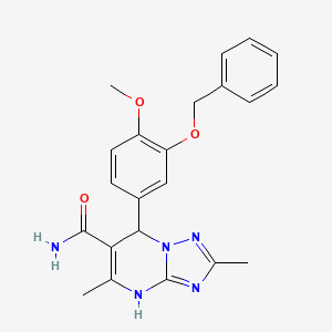 7-(3-(Benzyloxy)-4-methoxyphenyl)-2,5-dimethyl-4,7-dihydro-[1,2,4]triazolo[1,5-a]pyrimidine-6-carboxamide