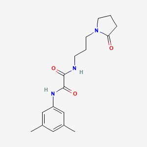 molecular formula C17H23N3O3 B2555601 N1-(3,5-dimethylphenyl)-N2-(3-(2-oxopyrrolidin-1-yl)propyl)oxalamide CAS No. 898349-30-9