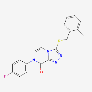 7-(4-fluorophenyl)-3-[(2-methylbenzyl)thio][1,2,4]triazolo[4,3-a]pyrazin-8(7H)-one