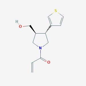 1-[(3S,4R)-3-(hydroxymethyl)-4-(thiophen-3-yl)pyrrolidin-1-yl]prop-2-en-1-one