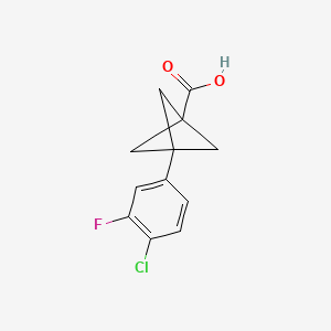 3-(4-Chloro-3-fluorophenyl)bicyclo[1.1.1]pentane-1-carboxylic acid