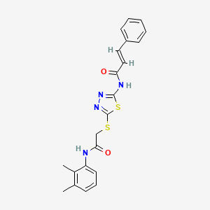 N-(5-((2-((2,3-dimethylphenyl)amino)-2-oxoethyl)thio)-1,3,4-thiadiazol-2-yl)cinnamamide