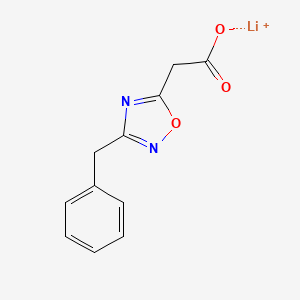 molecular formula C11H9LiN2O3 B2555627 Lithium(1+) ion 2-(3-benzyl-1,2,4-oxadiazol-5-yl)acetate CAS No. 2089255-92-3