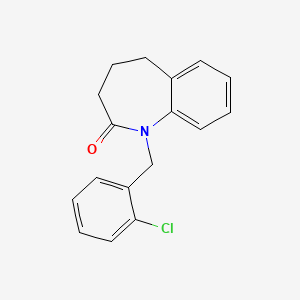 molecular formula C17H16ClNO B2555640 1-(2-chlorobenzyl)-1,3,4,5-tetrahydro-2H-1-benzazepin-2-one CAS No. 303988-06-9