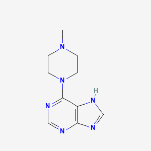 molecular formula C10H14N6 B2555643 6-(4-methylpiperazin-1-yl)-7H-purine CAS No. 99172-01-7