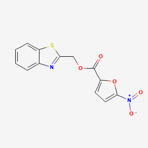 molecular formula C13H8N2O5S B2555656 Benzo[d]thiazol-2-ylmethyl 5-nitrofuran-2-carboxylate CAS No. 391229-58-6