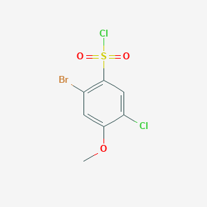 molecular formula C7H5BrCl2O3S B2555681 2-Bromo-5-chloro-4-methoxybenzene-1-sulfonyl chloride CAS No. 868406-66-0