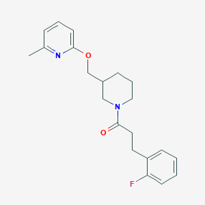 3-(2-Fluorophenyl)-1-[3-[(6-methylpyridin-2-yl)oxymethyl]piperidin-1-yl]propan-1-one