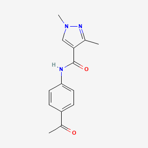 N-(4-acetylphenyl)-1,3-dimethyl-1H-pyrazole-4-carboxamide
