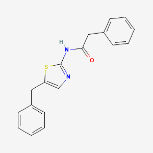 molecular formula C18H16N2OS B2555719 N-(5-benzyl-1,3-thiazol-2-yl)-2-phenylacetamide CAS No. 334498-34-9