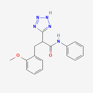 molecular formula C17H17N5O2 B2555722 3-(2-methoxyphenyl)-N-phenyl-2-(2H-tetrazol-5-yl)propanamide CAS No. 483993-59-5