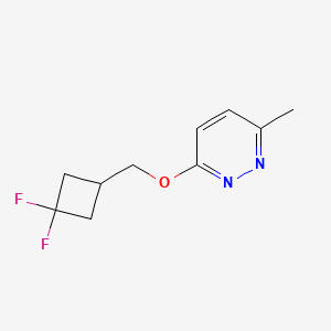 molecular formula C10H12F2N2O B2555727 3-[(3,3-Difluorocyclobutyl)methoxy]-6-methylpyridazine CAS No. 2199685-01-1