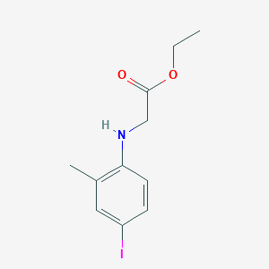 molecular formula C11H14INO2 B2555804 Ethyl [(4-iodo-2-methylphenyl)amino]acetate CAS No. 415715-69-4