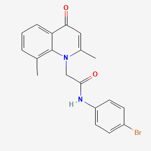 N-(4-bromophenyl)-2-(2,8-dimethyl-4-oxoquinolin-1(4H)-yl)acetamide