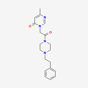 6-methyl-3-(2-oxo-2-(4-phenethylpiperazin-1-yl)ethyl)pyrimidin-4(3H)-one