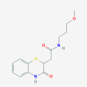 N-(3-methoxypropyl)-2-(3-oxo-4H-1,4-benzothiazin-2-yl)acetamide