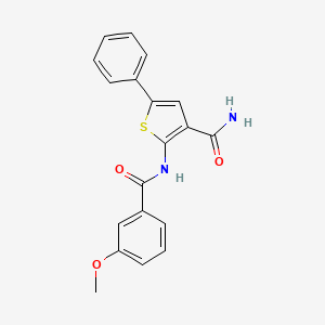 2-(3-Methoxybenzamido)-5-phenylthiophene-3-carboxamide