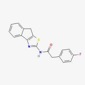 2-(4-fluorophenyl)-N-(8H-indeno[1,2-d]thiazol-2-yl)acetamide