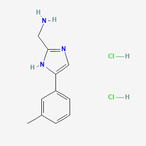(4-(m-Tolyl)-1H-imidazol-2-yl)methanamine dihydrochloride
