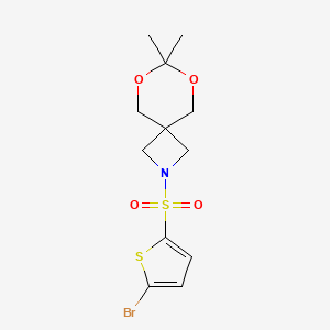 2-((5-Bromothiophen-2-yl)sulfonyl)-7,7-dimethyl-6,8-dioxa-2-azaspiro[3.5]nonane