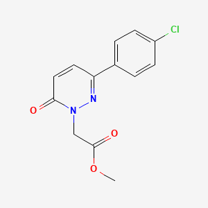 molecular formula C13H11ClN2O3 B2555879 Methyl 2-(3-(4-chlorophenyl)-6-oxopyridazin-1(6H)-yl)acetate CAS No. 853330-21-9