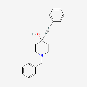 molecular formula C20H21NO B2555893 1-Benzyl-4-(2-phenylethynyl)piperidin-4-ol CAS No. 28365-00-6