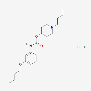 Carbamic acid, (3-butoxyphenyl)-, 1-butyl-4-piperidinyl ester, monohydrochloride