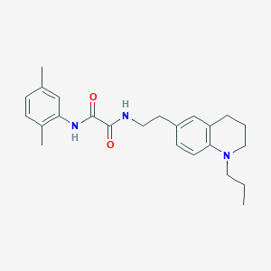 molecular formula C24H31N3O2 B2555965 N'-(2,5-dimethylphenyl)-N-[2-(1-propyl-1,2,3,4-tetrahydroquinolin-6-yl)ethyl]ethanediamide CAS No. 955529-65-4