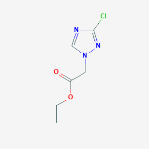 molecular formula C6H8ClN3O2 B2556042 Ethyl 2-(3-chloro-1H-1,2,4-triazol-1-yl)acetate CAS No. 1823783-63-6