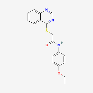 molecular formula C18H17N3O2S B2556051 N-(4-ethoxyphenyl)-2-(quinazolin-4-ylsulfanyl)acetamide CAS No. 721892-89-3