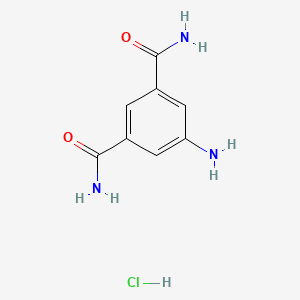 molecular formula C8H10ClN3O2 B2556115 5-Aminoisophthalamide hydrochloride CAS No. 1147233-38-2