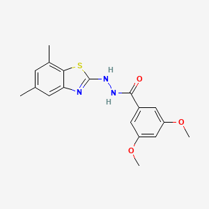 N'-(5,7-dimethyl-1,3-benzothiazol-2-yl)-3,5-dimethoxybenzohydrazide