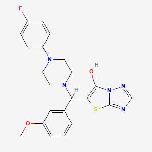 5-((4-(4-Fluorophenyl)piperazin-1-yl)(3-methoxyphenyl)methyl)thiazolo[3,2-b][1,2,4]triazol-6-ol