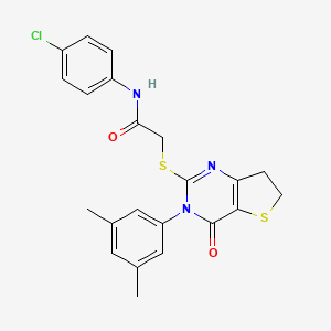 N-(4-chlorophenyl)-2-((3-(3,5-dimethylphenyl)-4-oxo-3,4,6,7-tetrahydrothieno[3,2-d]pyrimidin-2-yl)thio)acetamide