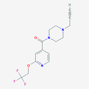 1-(Prop-2-yn-1-yl)-4-[2-(2,2,2-trifluoroethoxy)pyridine-4-carbonyl]piperazine