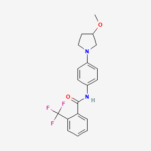 N-(4-(3-methoxypyrrolidin-1-yl)phenyl)-2-(trifluoromethyl)benzamide