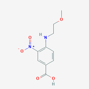molecular formula C10H12N2O5 B2556177 4-[(2-Methoxyethyl)amino]-3-nitrobenzoic acid CAS No. 284672-80-6