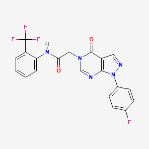 2-(1-(4-fluorophenyl)-4-oxo-1H-pyrazolo[3,4-d]pyrimidin-5(4H)-yl)-N-(2-(trifluoromethyl)phenyl)acetamide