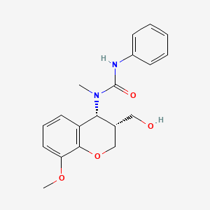 N-[3-(hydroxymethyl)-8-methoxy-3,4-dihydro-2H-chromen-4-yl]-N-methyl-N'-phenylurea