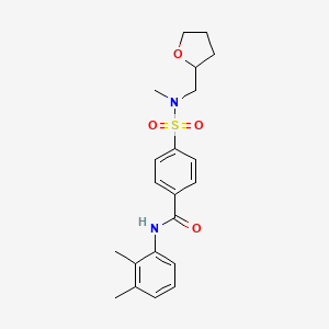 molecular formula C21H26N2O4S B2556189 N-(2,3-dimethylphenyl)-4-{methyl[(oxolan-2-yl)methyl]sulfamoyl}benzamide CAS No. 892838-89-0