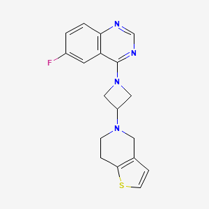 5-[1-(6-Fluoroquinazolin-4-yl)azetidin-3-yl]-6,7-dihydro-4H-thieno[3,2-c]pyridine