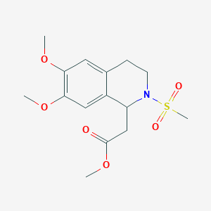 molecular formula C15H21NO6S B2556211 Methyl 2-(2-methanesulfonyl-6,7-dimethoxy-1,2,3,4-tetrahydroisoquinolin-1-yl)acetate CAS No. 885459-95-0