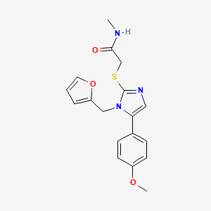 2-((1-(furan-2-ylmethyl)-5-(4-methoxyphenyl)-1H-imidazol-2-yl)thio)-N-methylacetamide