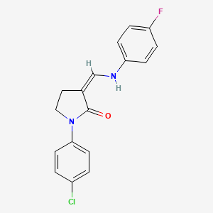 1-(4-Chlorophenyl)-3-[(4-fluoroanilino)methylene]-2-pyrrolidinone