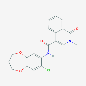N-(8-chloro-3,4-dihydro-2H-benzo[b][1,4]dioxepin-7-yl)-2-methyl-1-oxo-1,2-dihydroisoquinoline-4-carboxamide