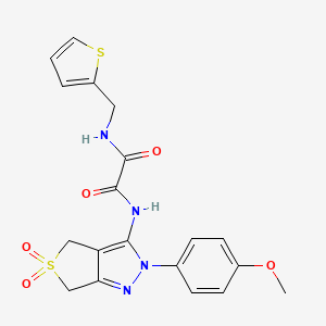 N1-(2-(4-methoxyphenyl)-5,5-dioxido-4,6-dihydro-2H-thieno[3,4-c]pyrazol-3-yl)-N2-(thiophen-2-ylmethyl)oxalamide