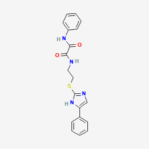 N1-phenyl-N2-(2-((4-phenyl-1H-imidazol-2-yl)thio)ethyl)oxalamide
