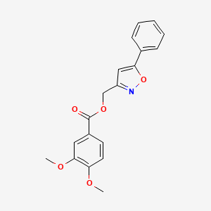 (5-Phenyl-1,2-oxazol-3-yl)methyl 3,4-dimethoxybenzoate