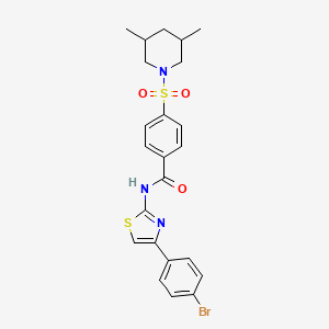 N-(4-(4-bromophenyl)thiazol-2-yl)-4-((3,5-dimethylpiperidin-1-yl)sulfonyl)benzamide