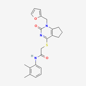 N-(2,3-dimethylphenyl)-2-[[1-(furan-2-ylmethyl)-2-oxo-6,7-dihydro-5H-cyclopenta[d]pyrimidin-4-yl]sulfanyl]acetamide